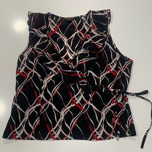100% Silk Georgiou Studios Wrap Top Size 10.